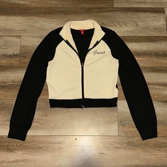 Guess Color Block Zip-up Sweater - Picture 1 of 8